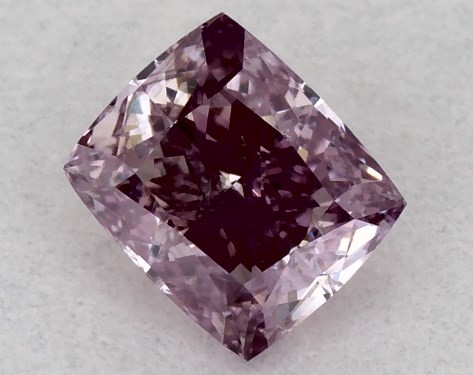 GIA 0.23 Carat Fancy Intense Pink Purple-SI2 Cushion Modified Cut Diamond